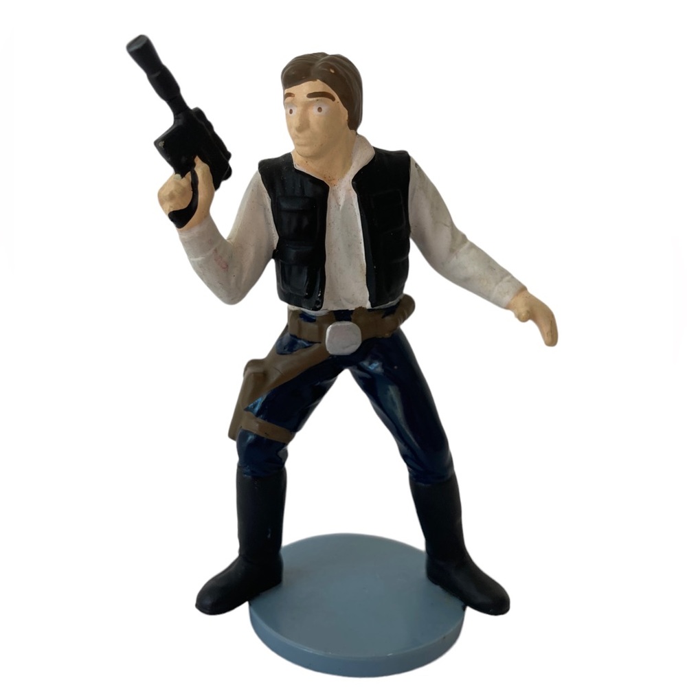 Han Solo Star Wars PVC Plastic Figure Cake Topper Toy 3" Vintage‎ Applause 1995
